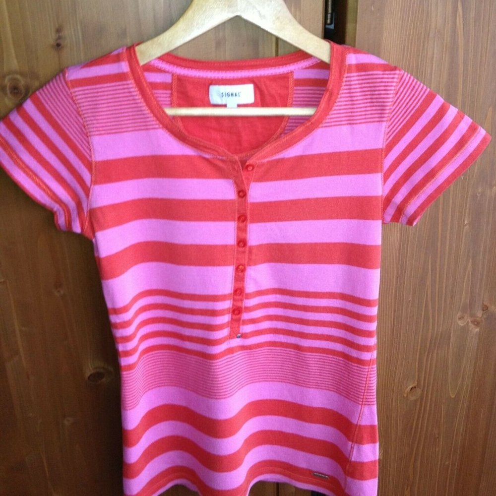 SIGNAL Striped Summer T-Shirt, Size XS